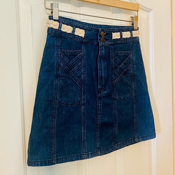 EUC Spell & the Gypsy Collective Indigo Blue Boulevard Denim Skirt - Picture 7 of 14